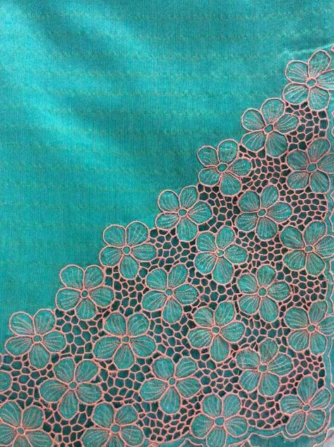 Saree Cut Work Designs, Cut Work Saree Designs, Cut Work Embroidery Design Patterns, Cut Work Blouse Designs, Cut Work Embroidery, Cut Work Blouse, Cutwork Saree, Embroidery Suits Punjabi, Emb Designs