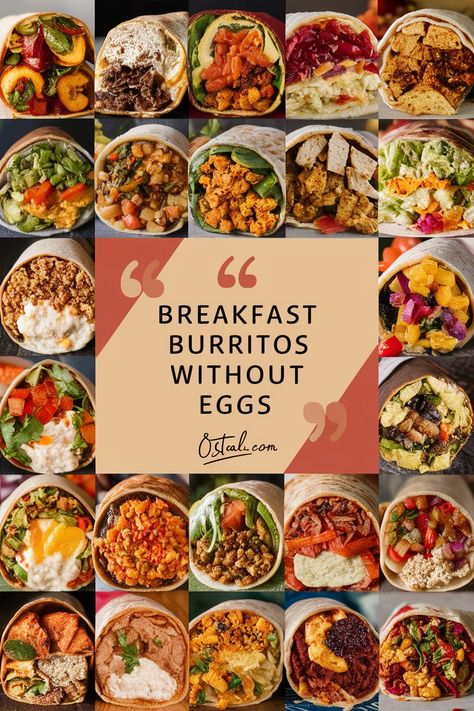 Love breakfast? These tasty burritos are egg-free and packed with flavor! Perfect for anyone wanting a yummy start to their day. Stuffed with beans cheese veggies and spices these recipes are sure to please everyone. Check out this list for ideas that are easy to make and super satisfying! Brunch Without Eggs, Breakfast Burrito Ideas, Breakfast Without Eggs, Bean Burritos Recipe, Breakfast Ideas Without Eggs, Delicious Wraps, Easy Breakfast Burritos, Cozy Brunch, Veggie Burrito