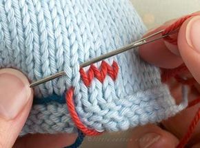 Duplicate stitch (also known as Swiss darning) is a useful technique for adding a surface design onto an already knitted piece Swiss Darning, Duplicate Stitch, Knitting Help, Little Cotton Rabbits, Sew Ins, Knitting Instructions, Crewel Embroidery, Knit Stitch, Knitting Tutorial