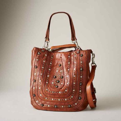 Handbags, Purses, Totes, & Clutches | Sundance Catalog Campomaggi Bags, Purse Making, Italian Leather Bags, Studded Bag, Sundance Catalog, Leather Roll, Leather Saddle Bags, Elegant Bags, Brown Purses