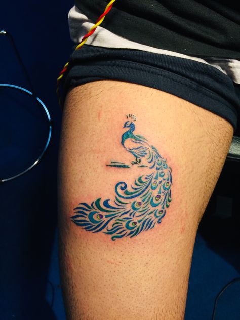 Peacock Side Tattoo, Peacock Tattoo, Side Tattoos, Thigh Tattoo, Glow Up?, Tattoos, Nails, Quick Saves