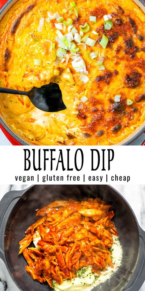 This Buffalo Dip is so easy to make and better than any other buffalo chicken. You will be impressed this is vegan, because the taste will never give it away. Creamy, packed with an amazing texture and baked to cheesy perfection with the most amazing texture. #vegan #dairyfree #vegetarian #contentednesscooking #dinner #lunch #mealprep #buffalodip Vegetarian Buffalo Dip, Vegan Buffalo Chicken Dip, Vegan Buffalo Dip, Buffalo Dip Recipe, Vegan Buffalo Chicken, Contentedness Cooking, Budwig Diet, Vegan Casseroles, Buffalo Dip