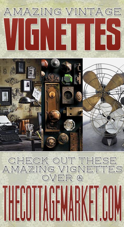 Vintage Vignettes Flea Markets, Vinettes Vignettes Decorating Ideas, Vignettes Styling Display Ideas, Antique Booth Tags, Staging A Vintage Booth, Antique Booth Sign Ideas, Decorating With Vintage Items, Antique Vignettes, Antique Booth Price Tags