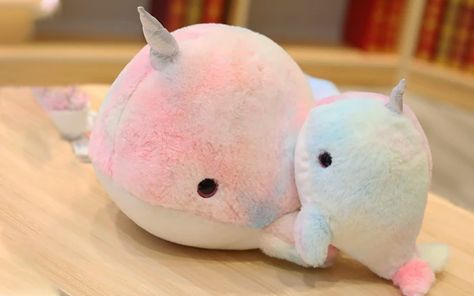 Cute Rainbow Narwhals Plush Gifts For Crush, Moms 50th Birthday Gift, Narwhal Plush, Caterpillar Toys, For Crush, Expecting Mother Gifts, The Letter N, Nice Words, Moms 50th Birthday