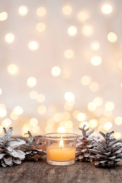 Photo christmas decoration pine cones an... | Premium Photo #Freepik #photo #candle-background #candles #christmas-candle #candle-light Candle Light Wallpaper, Candle Pictures Photographs, Holiday Candle Photography, Christmas Candle Shoot, Pictures Of Christmas Candles, Winter Candles Photography, Candle Background, Candle Photography Ideas, Photo Candle