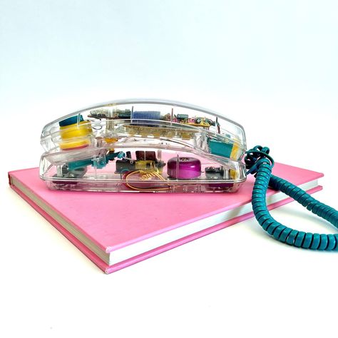 Cool Landline Phone, Novelty Phone, 90s Phone, Toy Phone, Wooden Fruit Bowl, Kitsch Decor, Tiktok Marketing, Girl Apartment, Iconic 90s