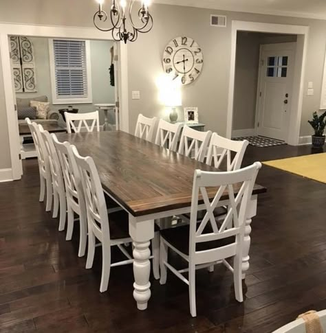 Farmhouse Table White, Farmhouse Dining Rooms, Farmhouse Kotchen Table, Farmhouse Kitxhen Table, Farm Table Kitchen & Dining Tables, 4peacefarm House Kitchen Table And Chair, Farmhouse Kit Hen Table, Dinning Table Diy, Farmhouse Dining Table Set