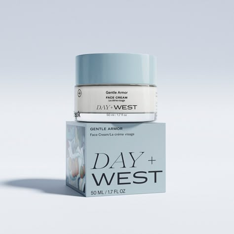 Day+West Skincare :: Behance Futuristic Skincare Packaging, Boost Collagen Production, Neck Cream, Cosmetic Packaging Design, Skincare Packaging, Cosmetic Design, Face Hydration, Beauty Packaging, Skin Concern