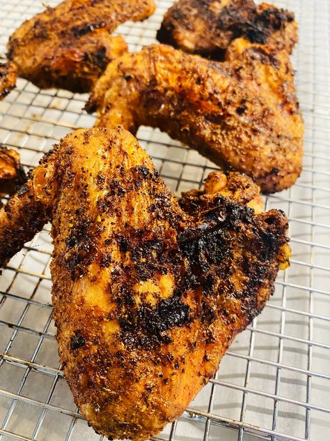 Crispy Baked Old Bay Wings - Cooks Well With Others Easiest Dinner Recipes, Old Bay Wings, Baked Wings Oven, Wings Recipe Baked, Shake N Bake Chicken, Simple Dinner Recipes, Baked Turkey Wings, Easiest Dinner, Chicken Strip Recipes