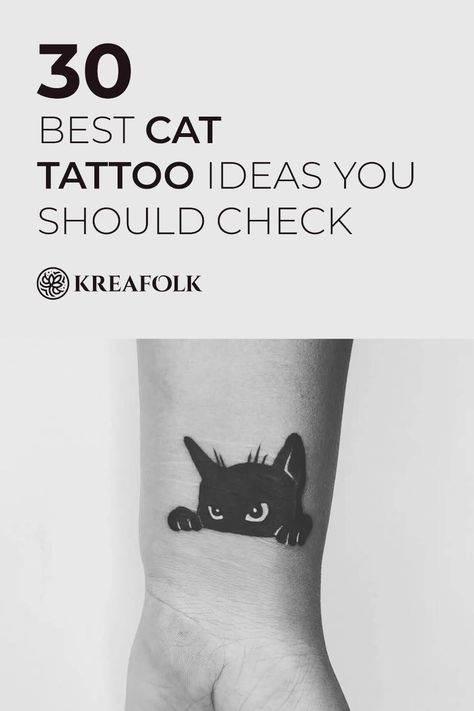 Explore the mesmerizing world of cat tattoos with our detailed guide. Find your perfect cat tattoo design, understand the rich symbolism, and more! Shoulder Cat Tattoo, Manly Cat Tattoo, Nordic Cat Tattoo, Linx Cat Tattoo, Peeking Cat Tattoo, Cat Bracelet Tattoo, Cat Symbol Tattoo, Personal Cat Tattoo, Funny Cat Tattoo Ideas