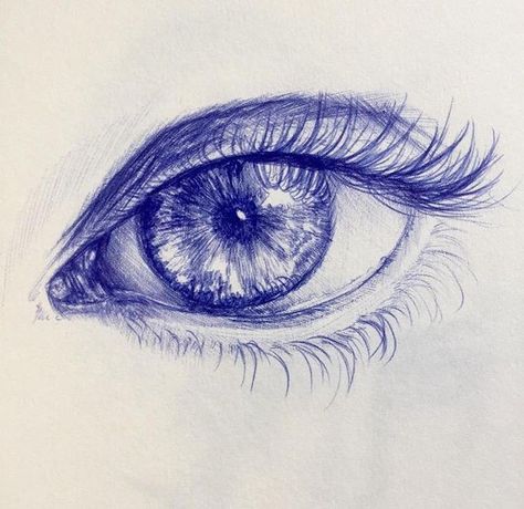 Drawing Eyes, Eye Drawing, A Drawing, Blue Ink, Drawing Ideas, Sketch, Pencil, Pen, Deviantart