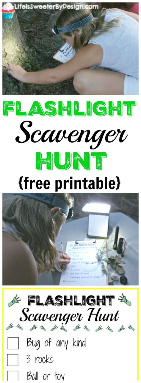 Scavenger Hunts are fun family activites. This Flashlight Scavenger Hunt is even more fun during the hot summer months. Outdoor activities for kids that they will love! Grab your free printable scavenger hunt list today! Outdoor Games For Teenagers, Teenager Activities, Teen Scavenger Hunt, Beach Party Games, Scavenger Hunt List, Summer Party Games, Outdoor Party Games, Fun Outdoor Games, Scavenger Hunt For Kids