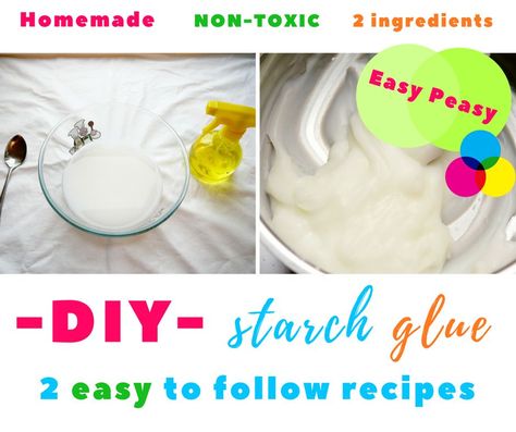 DIY starch glue2 easy to follow recipes. Cheap and eco-friendly substitutes to store-bought liquid starches and glues. If you love crafting with your kids,… Diy Starch, Homemade Glue, Lds Crafts, Liquid Starch, Art And Craft Paper, Craft Recipes, Recipes Cheap, Diy Glue, Homemade Mixes