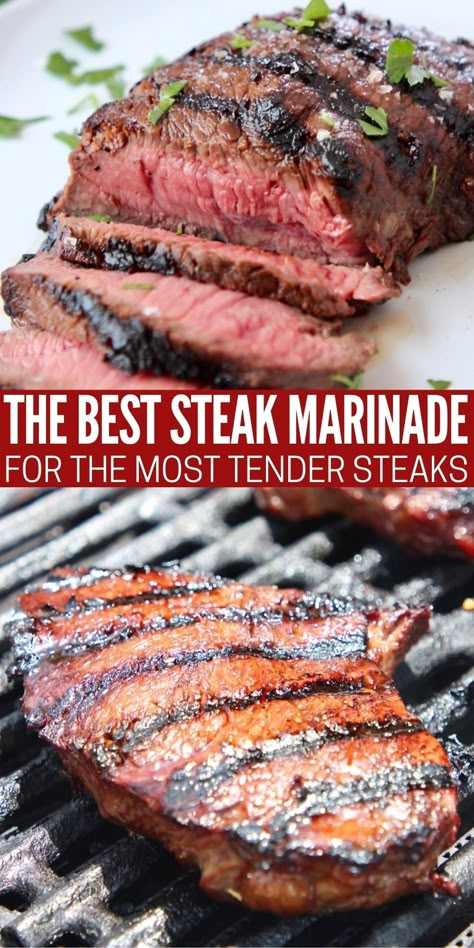 Grilled Sirloin Steak Recipes, Sirloin Marinade, Sirloin Steak Marinade, Top Sirloin Steak Recipe, Steak Marinade For Grilling, Flat Iron Steak Recipes, Easy Steak Marinade Recipes, Steak Marinades, Sirloin Recipes