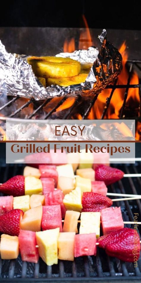 If you love using your grill or barbecue, these grilled fruit dessert recipes are perfect to make. Lots of easy sweet dessert recipe ideas featuring grilled fruit. Grilled Fruit Dessert, Grilled Fruit Recipes, Easy Kid Friendly Dinners, Grill Stone, Asian Vegetarian Recipes, Grilled Desserts, Make Ahead Appetizers, Smoked Food, Fruit Dessert Recipes