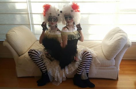 Freak Show Conjoined  twins Conjoined Twins Costume, Twin Costumes, Conjoined Twins, Fur Slides, Costume Ideas, Twins