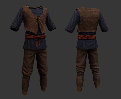 Colovian Common Outfit (Male), Virginia Smith on ArtStation at https://www.artstation.com/artwork/XzEEw Fantasy Commoner Clothes Male, Commoner Clothing Male, Commoner Outfit, Skyrim Clothes, Medieval Clothing Men, Outfit Male, Character Wardrobe, Fantasy Outfits, Tabletop Rpg Maps