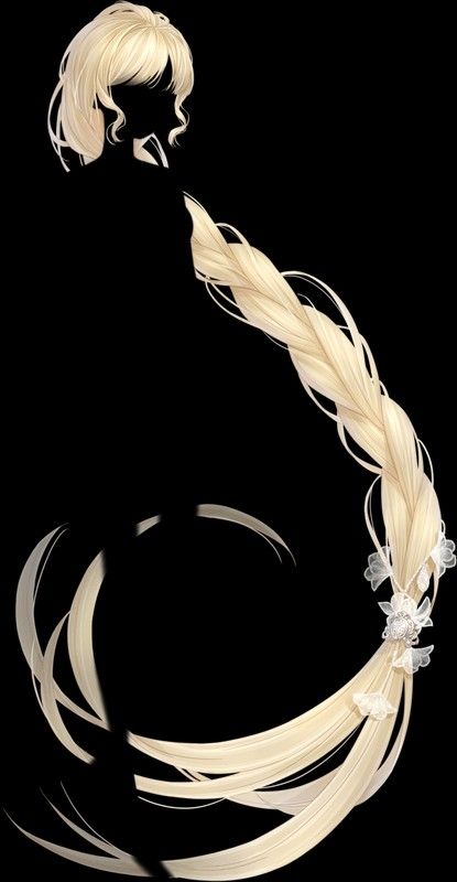 Anime Braids Reference, Long Braid Drawing Reference, Long Braided Hair Drawing, Very Long Hair Drawing, Long Hair Spell, Anime Long Hair Styles, Long Braid Drawing, Hair Long Drawing, Love Nikki Hairstyles