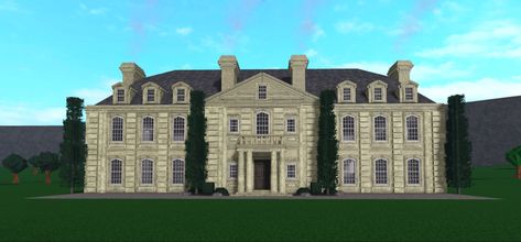 Bloxburg Chateau House, Bloxburg French House Layout, Castle House Design Bloxburg, Classical Bloxburg House, Victorian Manor Bloxburg, Bloxburg Manor House, Mansion Inspo Bloxburg, Bloxburg Exterior Wall Ideas, Old Money Mansion Layout