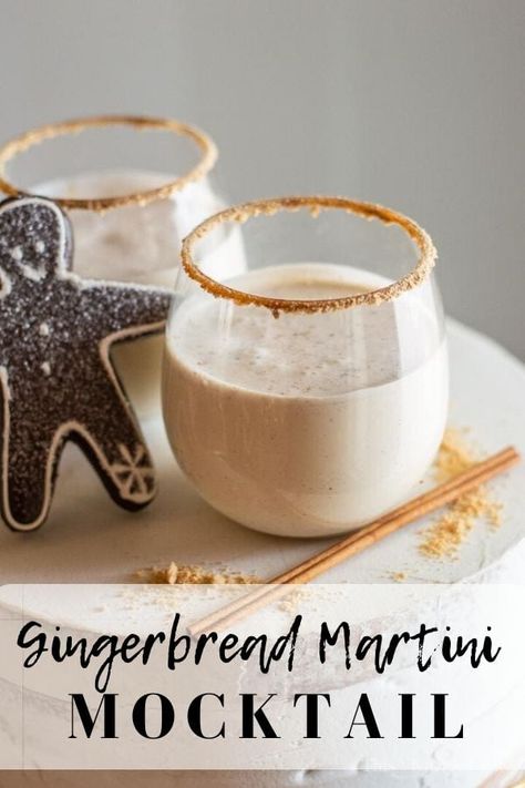 Christmas Mocktail Recipes, Gingerbread Martini, Best Mocktail Recipe, Favorite Christmas Cookies, Christmas Mocktails, Holiday Mocktail, Gluten Free Gingerbread, Christmas Punch Recipes, Gluten Free Christmas