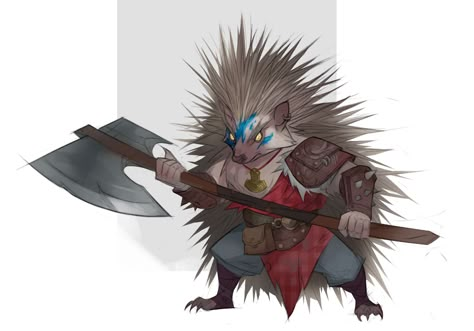 Dnd Hedgehog, Humblewood Character Art, Hedgehog Character Design, Humblewood Character, Hedgehog Character, Mouse Guard, Dnd Races, Humanoid Creatures, Fantasy Races