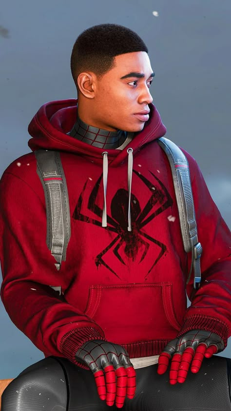 Spider Man Miles Morales Ps4 Wallpaper, Miles Morales Spiderman Outfit, Ps4 Miles Morales, Spiderman Fit, Cai Characters, Miles Morales Suit, Insomniac Spiderman, Spider Miles, Spiderman Classic