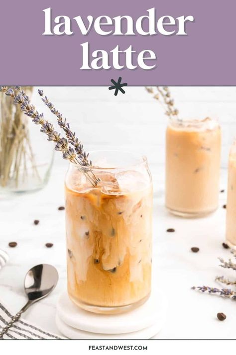 This floral coffee drink is the perfect way to infuse edible flowers into your day. Whether it’s a warm one in the morning or an iced pick-me-up in the afternoon, these botanical beverages are the ultimate celebration of springtime. https://feastandwest.com/2024/05/08/lavender-latte/ Lavender Iced Tea Recipes, Floral Coffee Drinks, Lavender Iced Latte, Lavender Coffee Syrup, Lavendar Latte Recipes, Lavender Syrup Uses, Lavender Late, Lavender Iced Coffee, Lavender Drinks