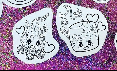 Campfire and Marshmallow couples Tattoo Cute Fire Tattoo, Marshmellow Tattoos, Marshmallow Tattoo Ideas, S’more Tattoo, Salt And Pepper Shaker Tattoos, Couples Tattoos Peanut Butter And Jelly, Couples Mushroom Tattoo, Marshmallow Tattoo, Campfire Tattoo Design