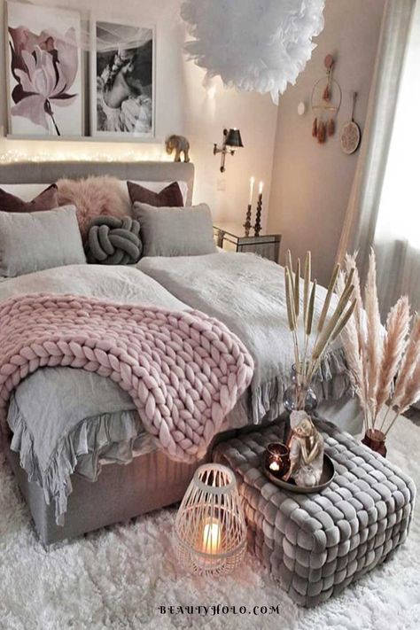 Scandinavian Style Bedroom, Dekorasi Kamar Tidur, Girl Bedroom Designs, Redecorate Bedroom, Cozy Room Decor, Teen Bedroom Decor, Room Design Bedroom, Girl Bedroom Decor, Room Makeover Bedroom