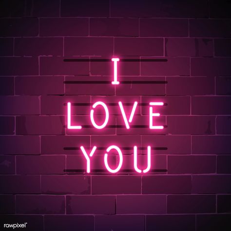 I love you neon sign vector | free image by rawpixel.com / NingZk V. Mekka Islam, Neon Signs Quotes, I Love You Signs, Neon Quotes, Neon Sign Art, Neon Words, Love Neon Sign, Wallpaper Iphone Neon, Neon Logo