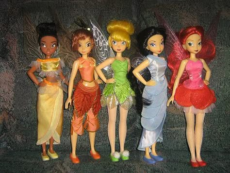 Disney Fairies Dolls, Tinkerbell Doll, Disney Fairies Pixie Hollow, Anna Doll, Doll Therapy, Fairy Cosplay, Tinkerbell Fairies, Disney Princess Fan Art, Barbie Images