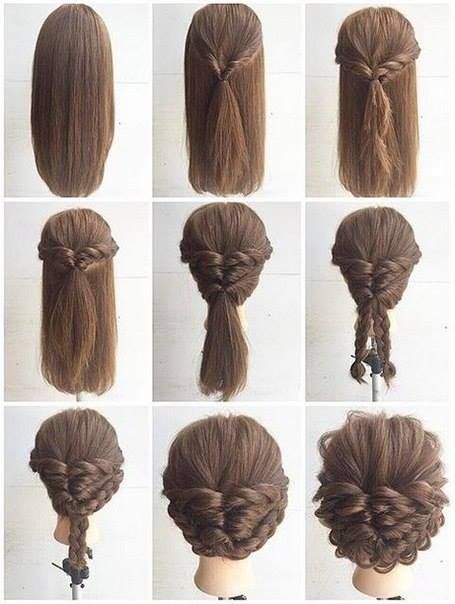 Fashionable Braid Hairstyle for Shoulder Length Hair. #diy, #hairstyle, #braid Hairstyle Tutorial, Hairstyles For Long Hair, Different Hairstyles, Shoulder Length Hair, Hair Dos, Hair Designs, Hair Updos, Prom Hair, Diy Hairstyles