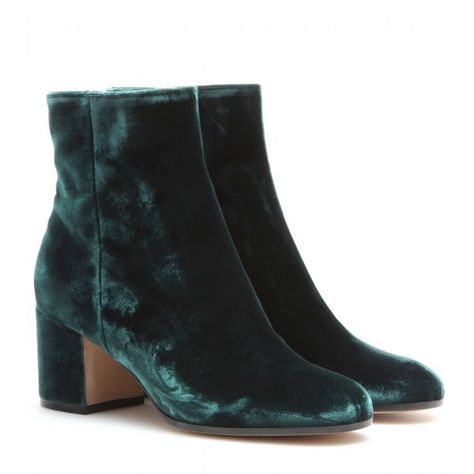 Polyvore Chic, Toms Shoes Women, Mode Shoes, Toms Shoes Outlet, Velvet Ankle Boots, Dr Shoes, Green Boots, Velvet Boots, Velvet Shoes