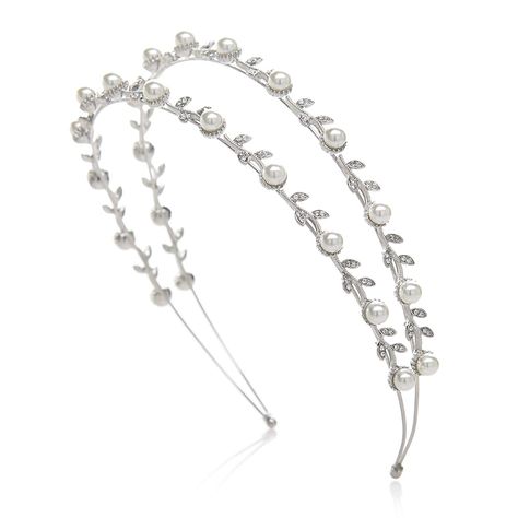 Pearl Wedding Headband, Pearl Headband Wedding, Headpiece Accessories, Rhinestone Headpiece, Crystal Hair Accessories, Women Hair Accessories, Crystal Tiara, Headpiece Jewelry, Silver Headband