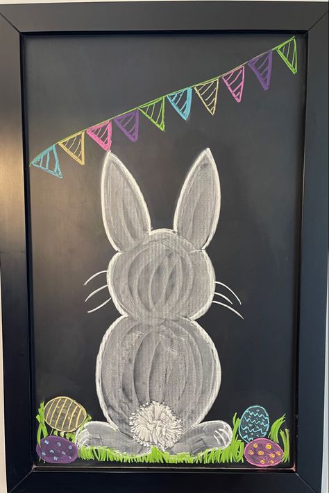 Spring Chalkboard Designs, Spring Sidewalk Chalk Art, Easter Calendar Ideas, Easter Chalkboard Art Ideas, Easter White Board Ideas, Easter Window Chalk Art, Easter Dry Erase Board Ideas, Easter Window, Spring Blackboard Ideas