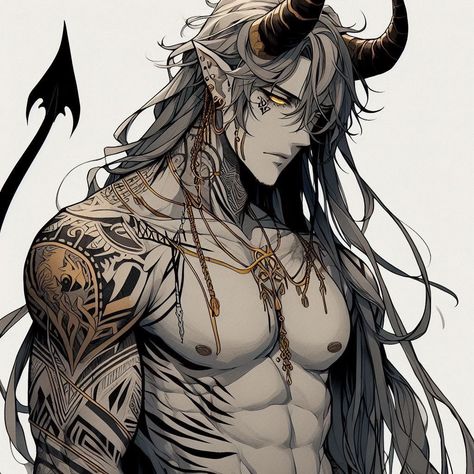 Royal Demon Character Design, Dragon Guy Art, Monster Guy Art, Demon Oc Art Male, Demon Design Character Concept, Demon Male Character Design, Tiefling Oc Male, Monster Character Design Male, Male Tiefling Character Design