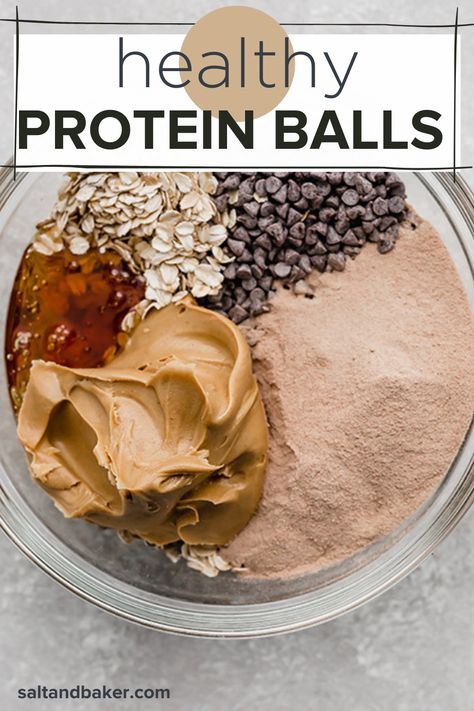 Healthy Protein Balls, Healthy Snacks For Work, Protein Balls Healthy, Protein Balls Recipes, Healthy Protein Snacks, Peanut Butter And Chocolate, Protein Powder Recipes, Protein Bites, Protein Balls