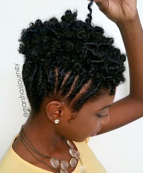 75 Most Inspiring Natural Hairstyles for Short Hair Mohawk Updo, Flat Twist Hairstyles, Cabello Afro Natural, Easy Updo, Twisted Hair, Tapered Hair, Natural Hair Twists, Hair Twist Styles, Flat Twist