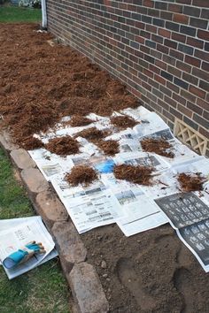 This really works - we did it for our raised beds and regular garden, no weeds for two years!! The newspaper will prevent any grass and weed seeds from germinating, but unlike fabric, it will decompose after about 18 months. By that time, any grass and weed seeds that were present in the soil on planting will be dead. It’s green, it’s cheaper than fabric, and when you decide to remove or redesign the bed later on, you will not have the headache you would with fabric. (another pinner said) Diy Garden Landscaping, Flower Tower, Creative Gardening, Landscape Designs, Garden Lovers, Landscape Projects, Garden Stuff, Garden Tips, Raised Garden