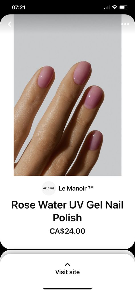 Rose Water Nail Polish, Rose Water Nails, Water Nails, Uv Gel Nail Polish, Classic Nails, Polish Colors, Hair Skin Nails, Nails Inspo, Holy Grail