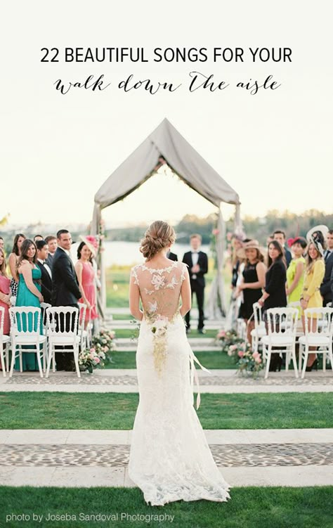 Processional Songs Playlist | Bridal Musings Wedding Blog Wedding Songs To Walk Down Aisle, Processional Songs, Wedding Ceremony Songs, Ceremony Songs, Lovely Wedding Dress, Wedding Playlist, Bridal Musings, Ceremony Music, Future Mrs