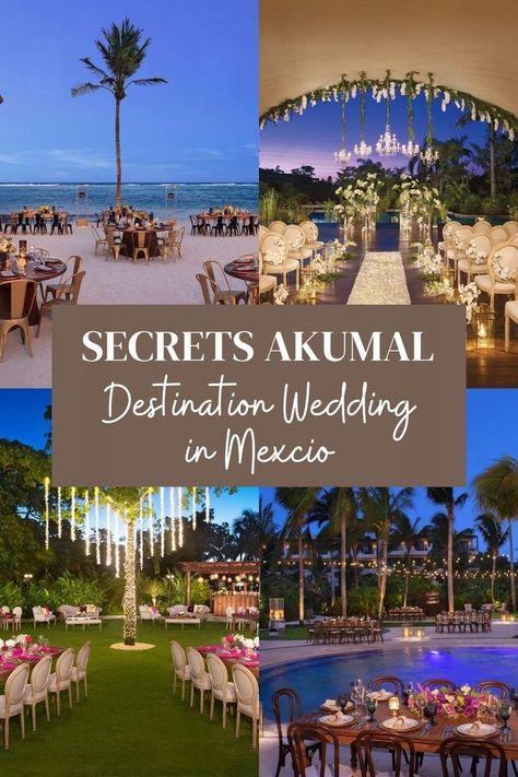 Want to have a destination wedding in Mexico then look no further than a secrets akumal riviera maya wedding, it is a stunning destination wedding location where you can have a beautiful beach destination wedding or a non beach destination wedding. When booking with Kates Travel an expert Destination Wedding Travel Agent you will have your stress free dream destination wedding to enjoy with your friends and family. #wedding #destinationwedding Destination Wedding Mexico Riviera Maya, Secrets Akumal Riviera Maya, Boutique Hotel Wedding, Weddings In Mexico, Best Destination Wedding Locations, Mexico Wedding Venue, Destination Wedding In Mexico, Destination Wedding Caribbean, Wedding Mexico