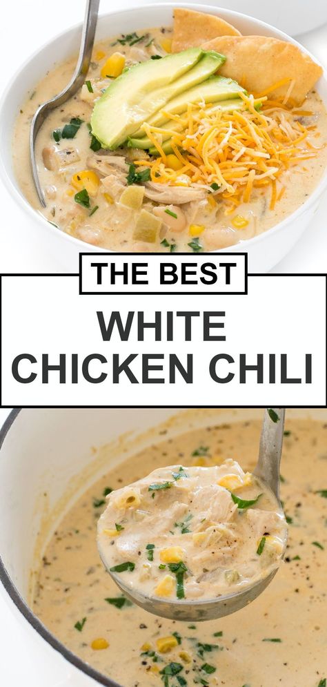 Best Slow Cooker Chili, White Chicken Chilli, Vegetarian Quinoa Chili, Chef Savvy, White Chicken Chili Recipe, Slow Cooker Turkey Chili, Creamy White Chicken Chili, White Chili, White Chili Chicken Recipe