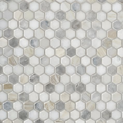 Maravilla | Coastal Ivory Blend 1 inch Honed Marble Mosaic Tile, 11 x 11, 0.32 Thick - Floor & Decor Mosaic Bathroom Tile, Shower Conversion, Shower Tiles, Bath Makeover, Shower Floor Tile, Bath Renovation, Honed Marble, Beach Bathroom, Master Bath Ideas