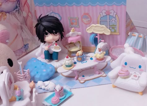 [Picture#2971398] Sweet boy ♡ Nendoroid Display, Nendoroid Aesthetic, Cutecore Boy, Cinnamoroll Room, L Chibi, Pink Figures, Cute Figurine, Nendoroid Anime, Kawaii Toys