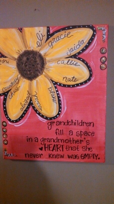 Grandmother gift Canvas Painting Ideas For Grandma, Painting Ideas For Grandma, Diy Gifts For Grandma, Canvas Painting Ideas, Birthday Mom, Cute Canvas, Canvas Painting Diy, Nana Gifts, Grandmother Gifts