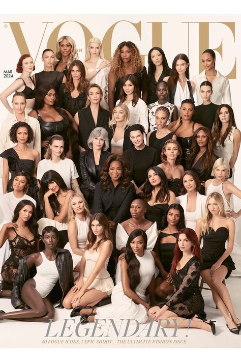 40 Iconic Women Cover The March 2024 Issue Of British Vogue, Edward Enninful’s Last As Editor-In-Chief | British Vogue Edward Enninful, Lila Moss, Party Fotos, Vogue Magazine Covers, Selma Blair, Magazine Vogue, Paris Jackson, Steven Meisel, Calvin Harris