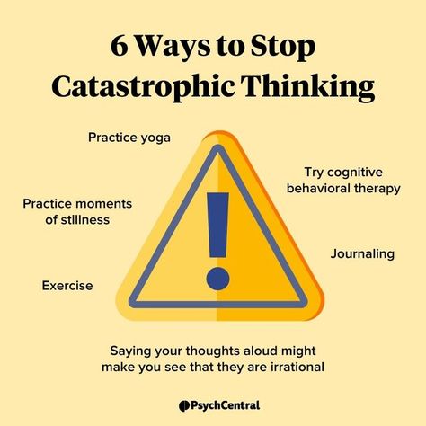 Stop Catastrophizing, How To Stop Catastrophic Thinking, How To Stop Catastrophizing, How To Stop Daydreaming, Thought Distortions, Thought Stopping, Thought Stopping Techniques, Focused Quotes, Stay Focused Quotes