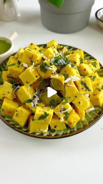 Gujarati Cuisine, Recipe Indian, Food Homemade, Mustard Seeds, Turmeric Powder, Grated Coconut, Coriander Leaves, Delicious Snacks Recipes, Recipe Ingredients