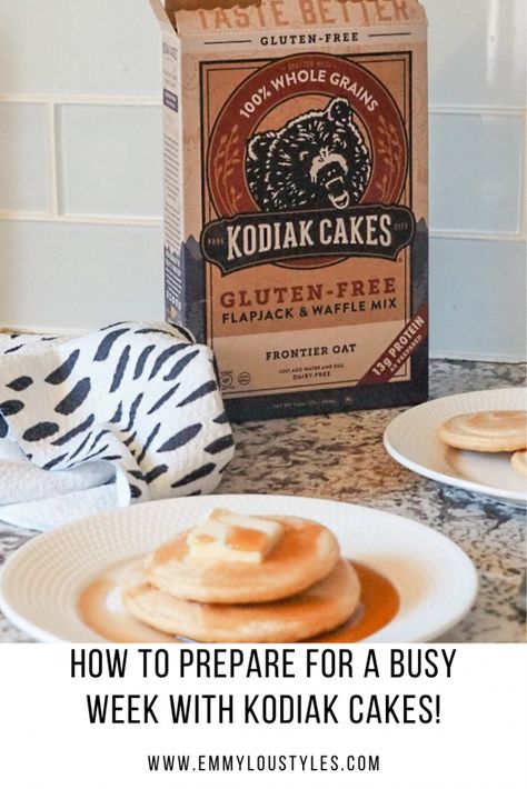 Looking for an easy and nutritious breakfast you can make ahead of time?  Check out Kodiak Cakes pancakes! Read now! #kodiakpancakes #kodiakcakes #pancakes Gluten Free Kodiak Cakes Recipe, Meal Prep Kodiak Pancakes, Kodiak Buttermilk Pancake Mix Recipes, Kodiak Pancake Mix Recipes, Gluten Free Pancake Mix Recipe, Postpartum Recipes, Bear Pancakes, Kodiak Cakes Recipe, Kodiak Pancakes